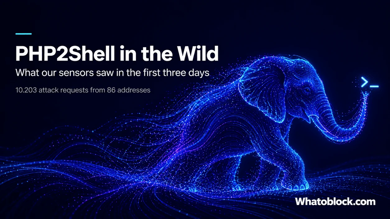 PHP2Shell in the Wild: What Our Sensors Saw in the First Three Days